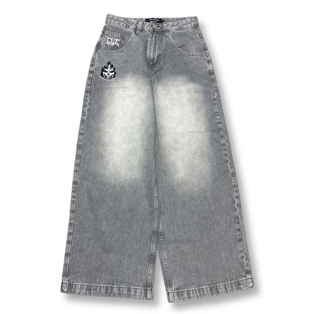 AC X GLOE BLACK WIDE LEG JEANS V3