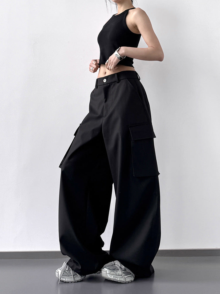 High-Waisted Wide Leg Cargo Pants