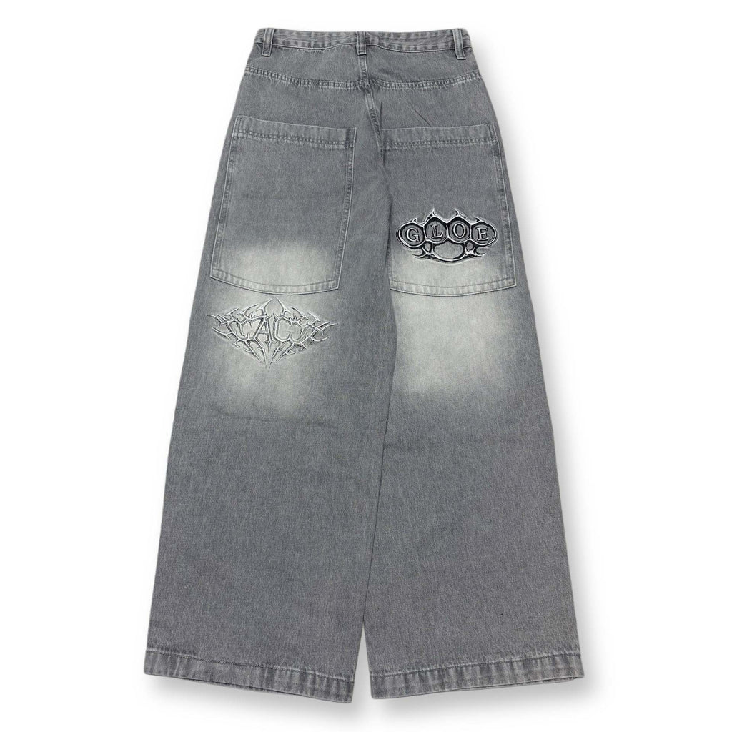 AC X GLOE BLACK WIDE LEG JEANS V3