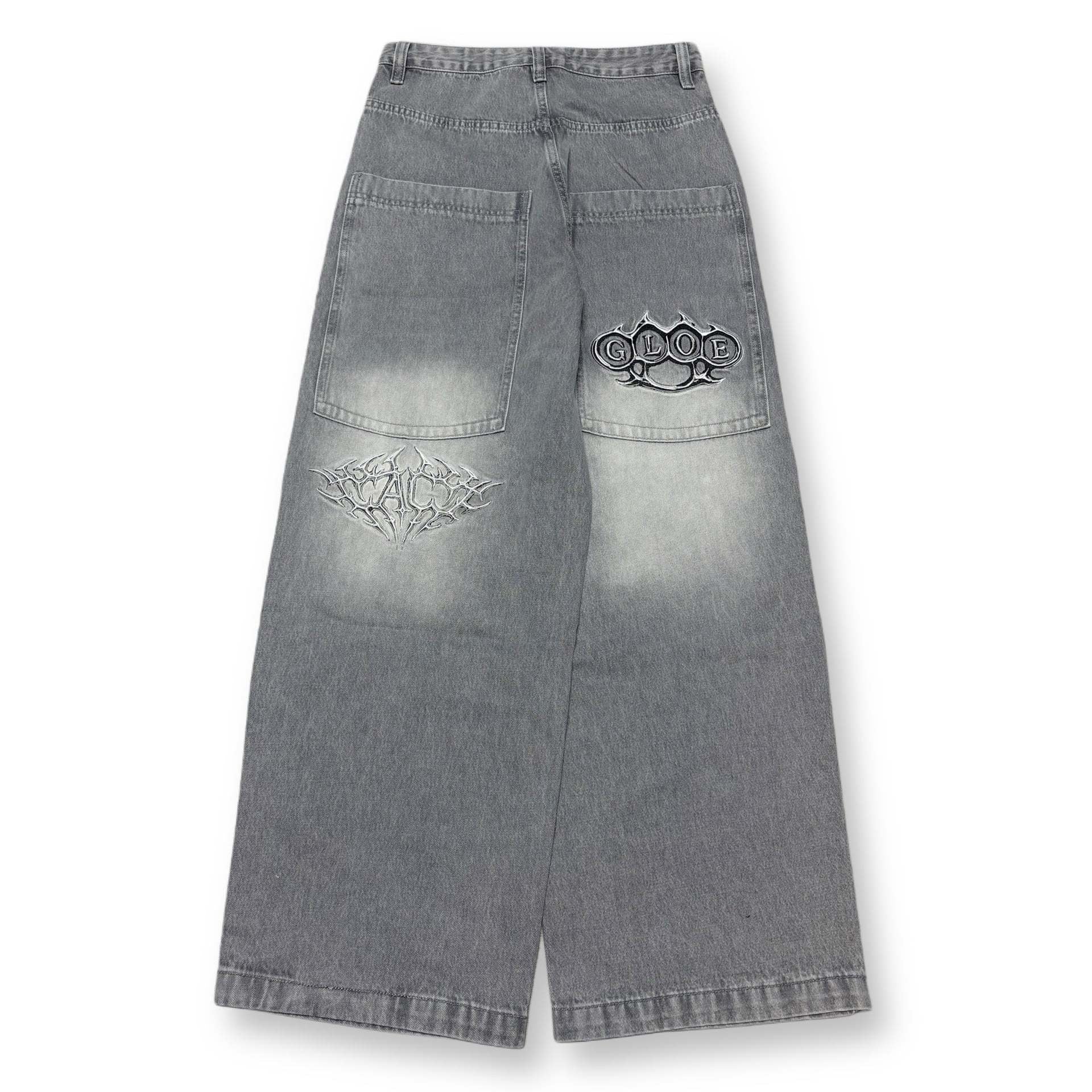 AC X GLOE BLACK WIDE LEG JEANS V3
