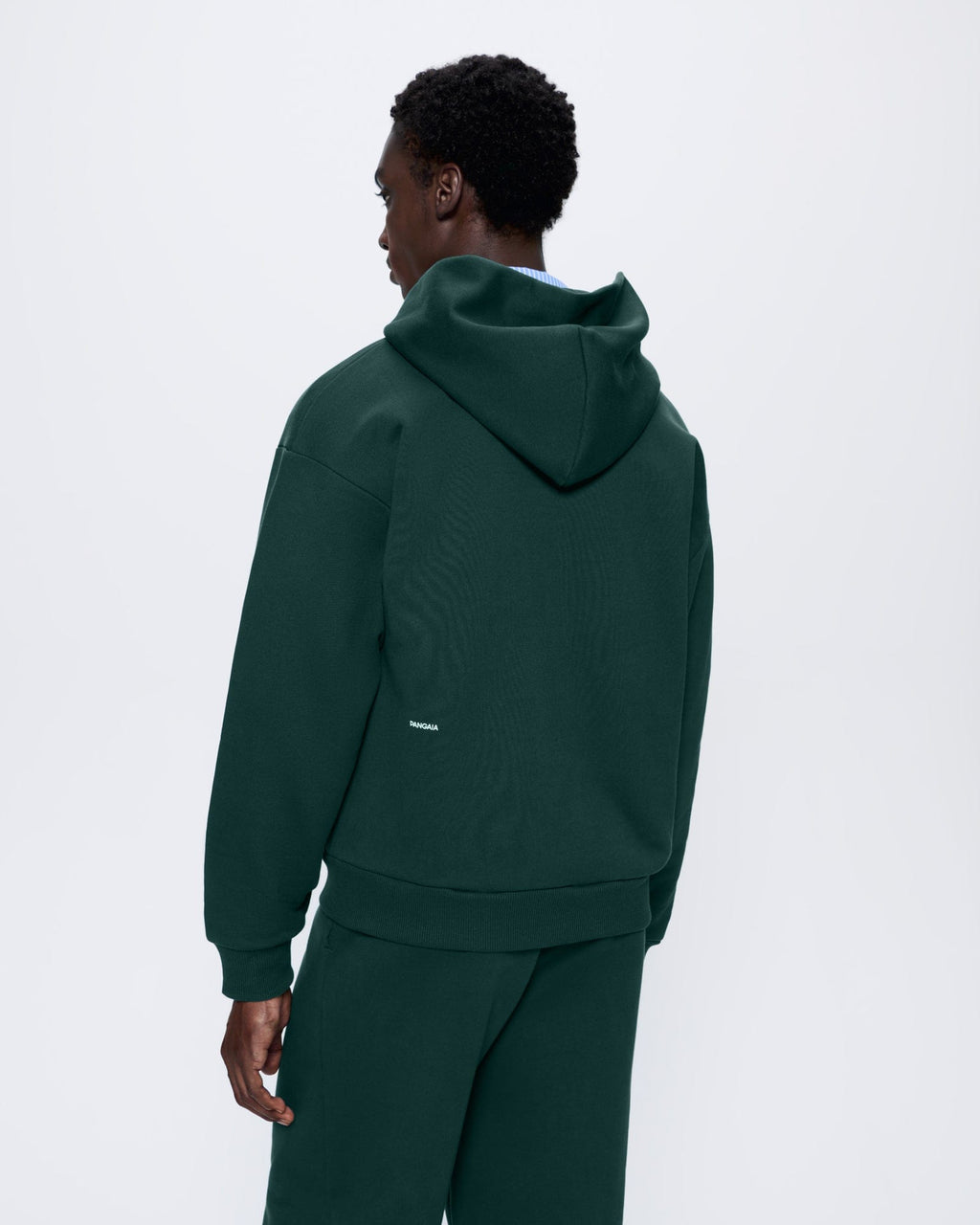 Mens 365 Heavyweight Two-Way Zip-Through Hoodie—Foliage Green