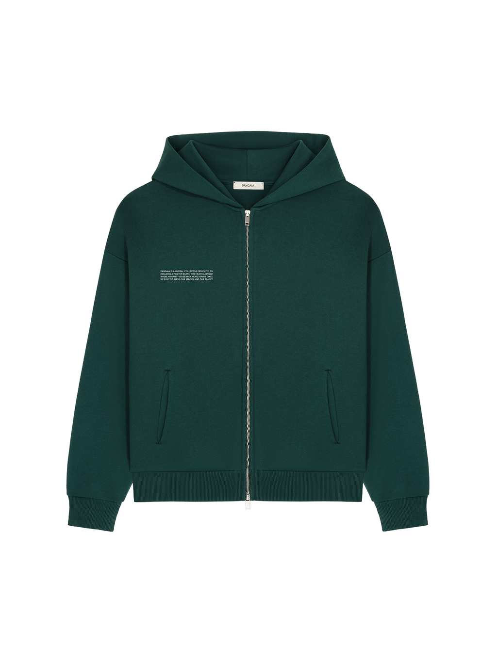 Mens 365 Heavyweight Two-Way Zip-Through Hoodie—Foliage Green