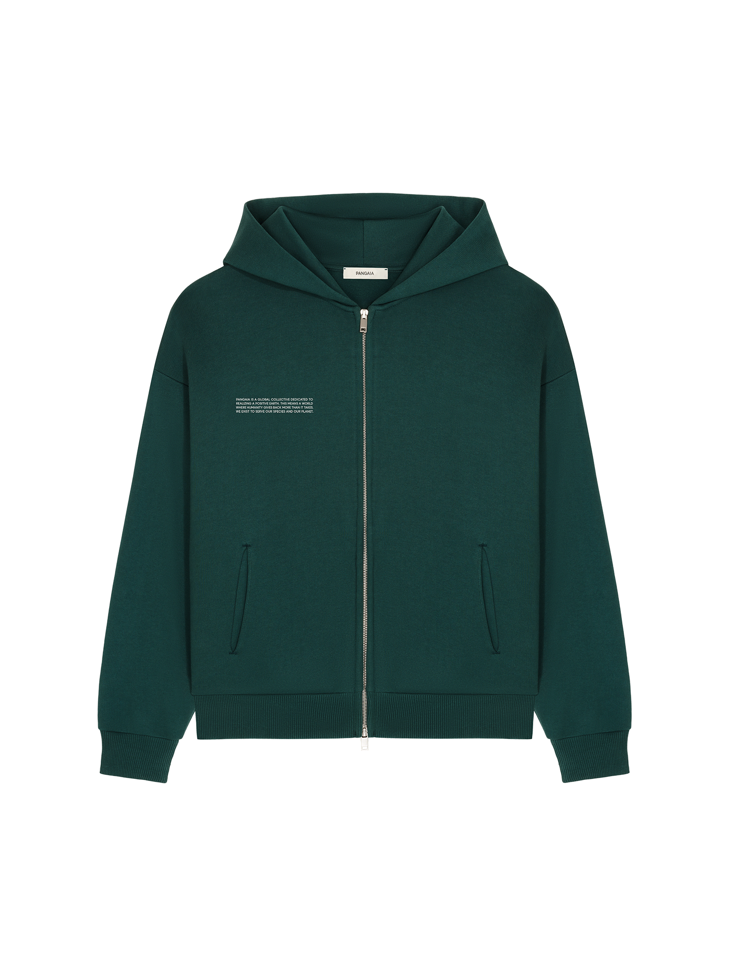 Mens 365 Heavyweight Two-Way Zip-Through Hoodie—Foliage Green