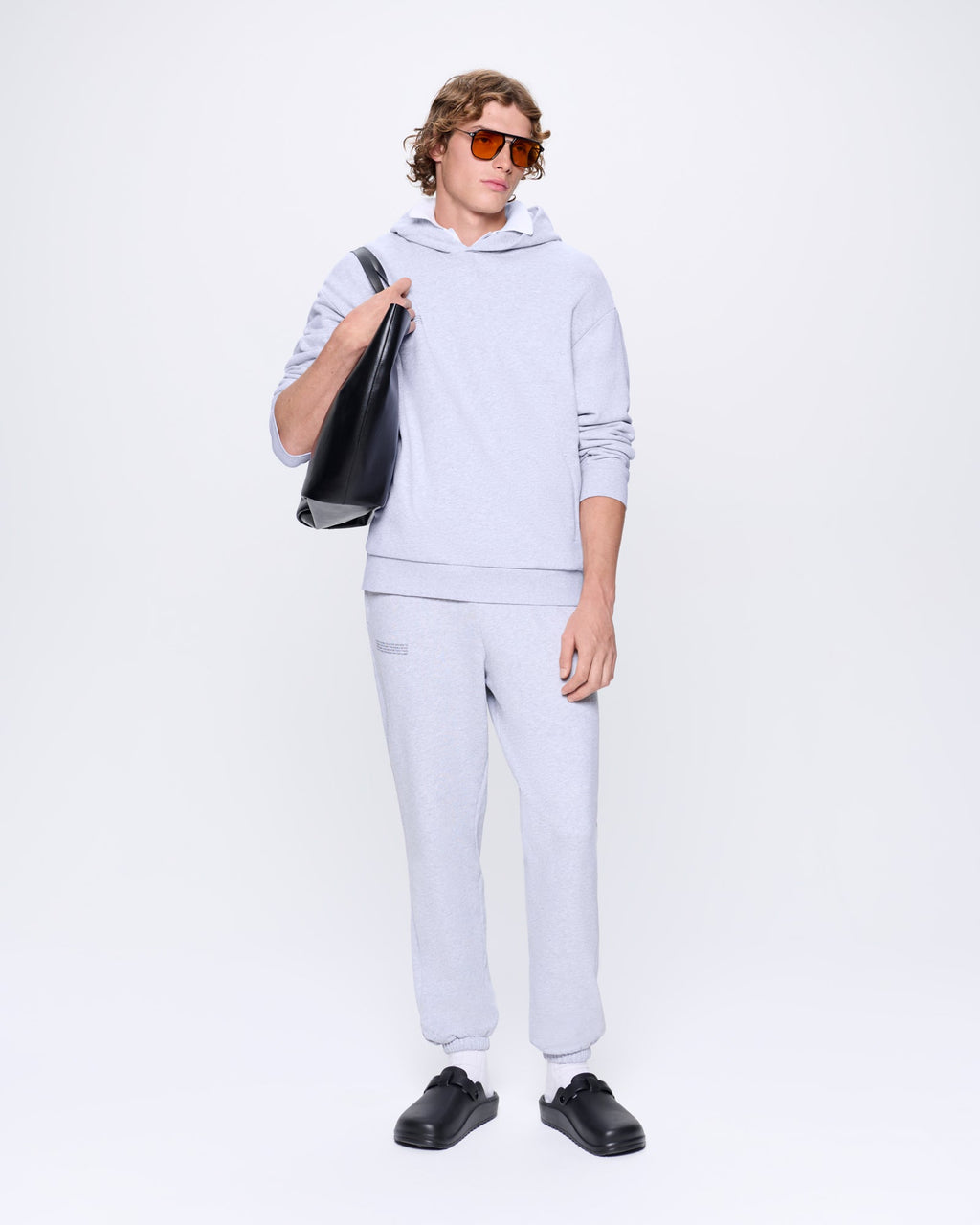 Mens 365 Midweight Hoodie—grey marl