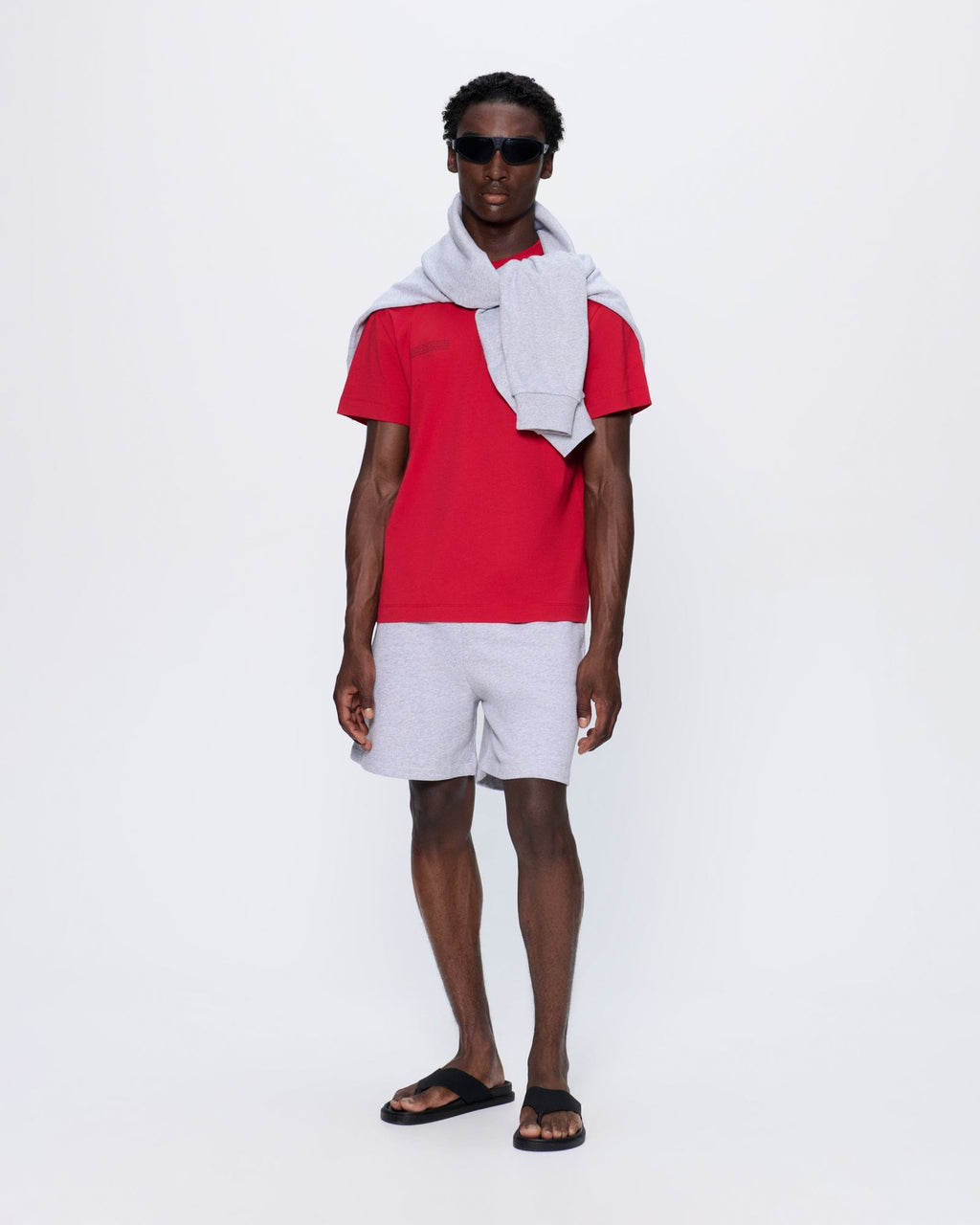 Mens 365 Midweight T-shirt—Goji red