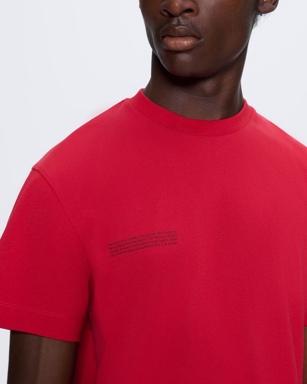 Mens 365 Midweight T-shirt—Goji red