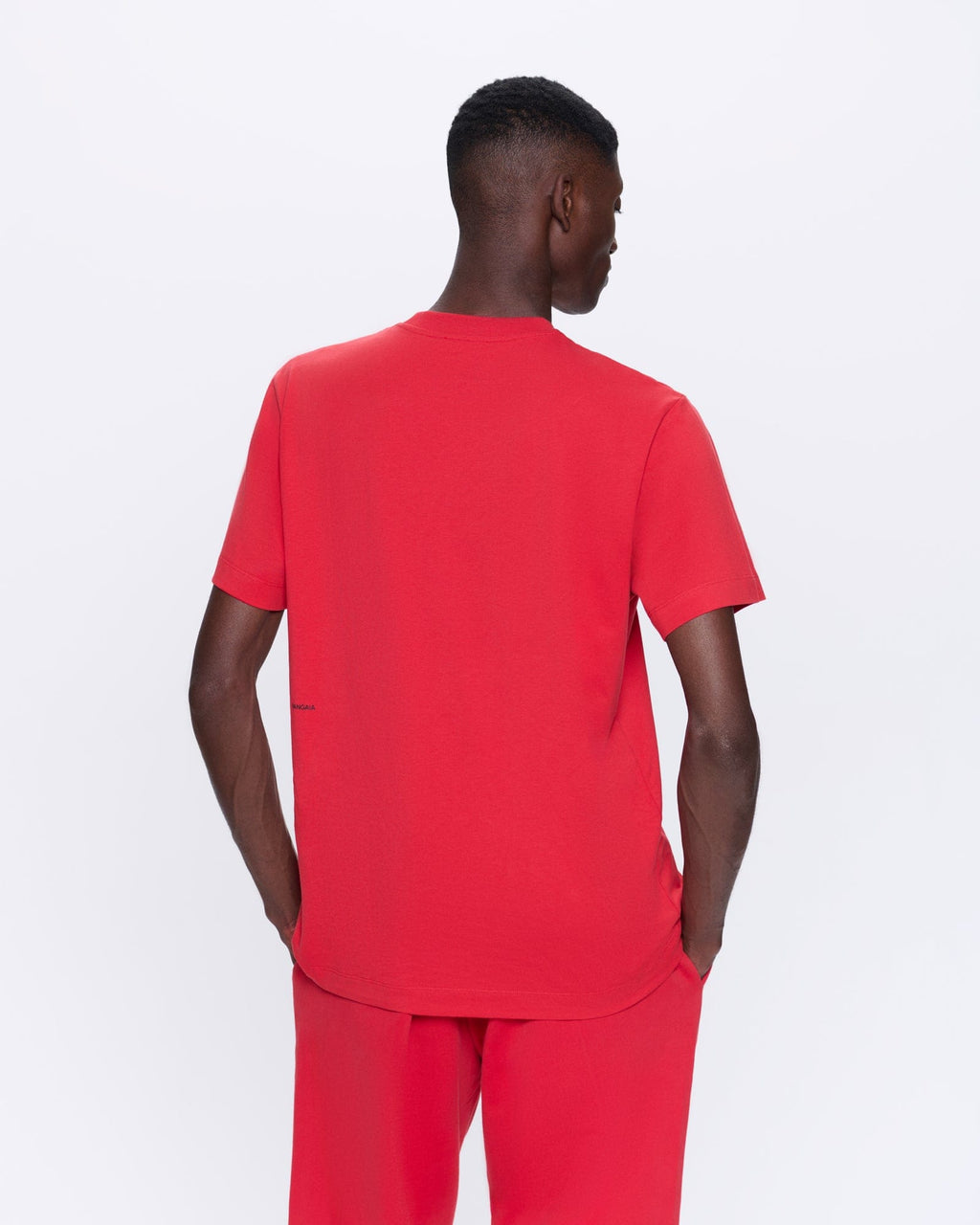 Mens 365 Midweight T-shirt—Goji red