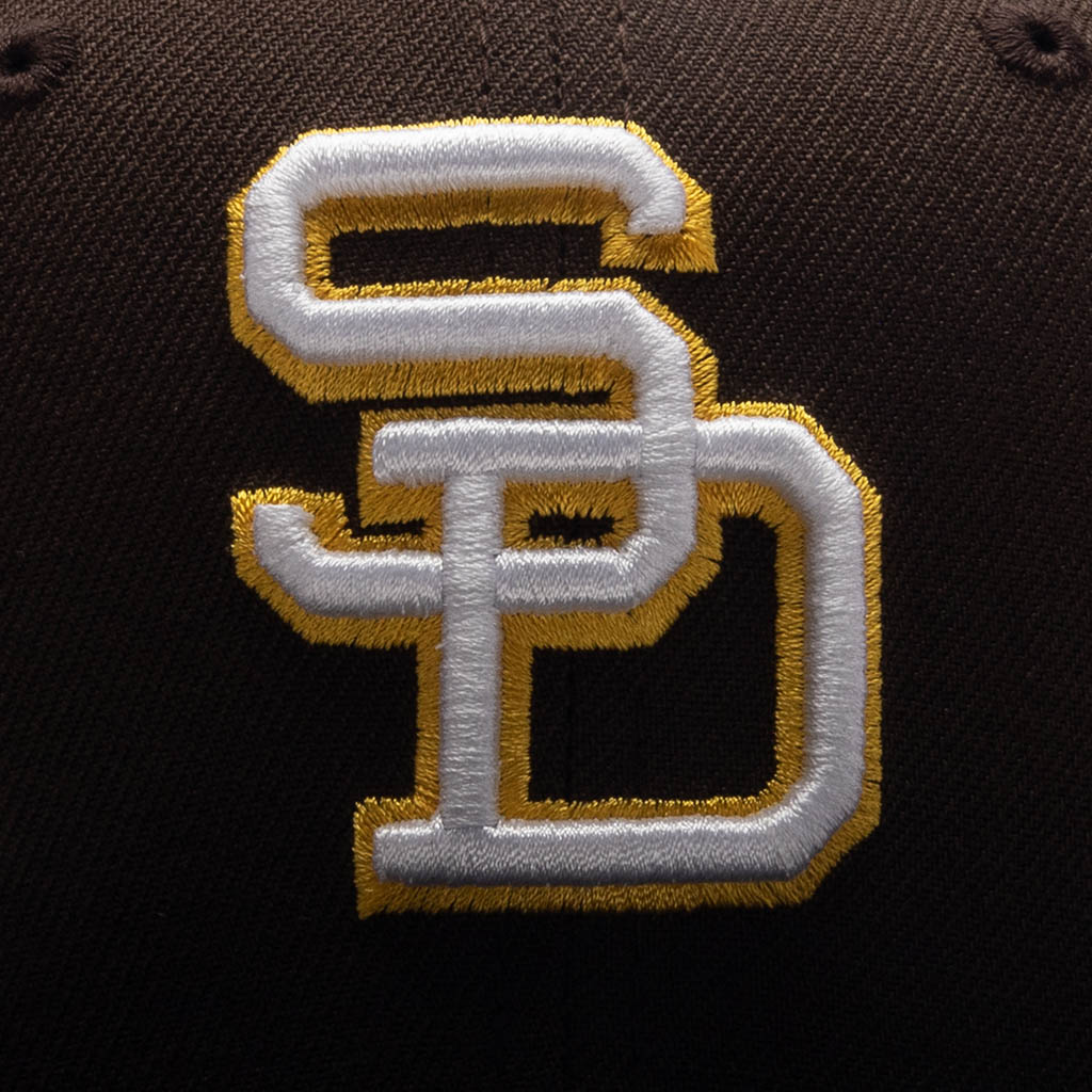 FEATURE x New Era 59FIFTY Fitted SD Padres Cooperstown - Walnut/Black/Cotton Pink