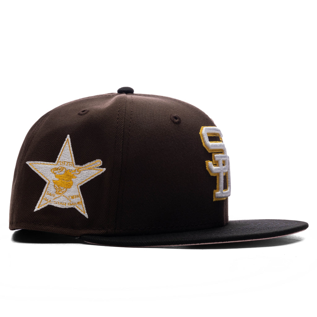 FEATURE x New Era 59FIFTY Fitted SD Padres Cooperstown - Walnut/Black/Cotton Pink