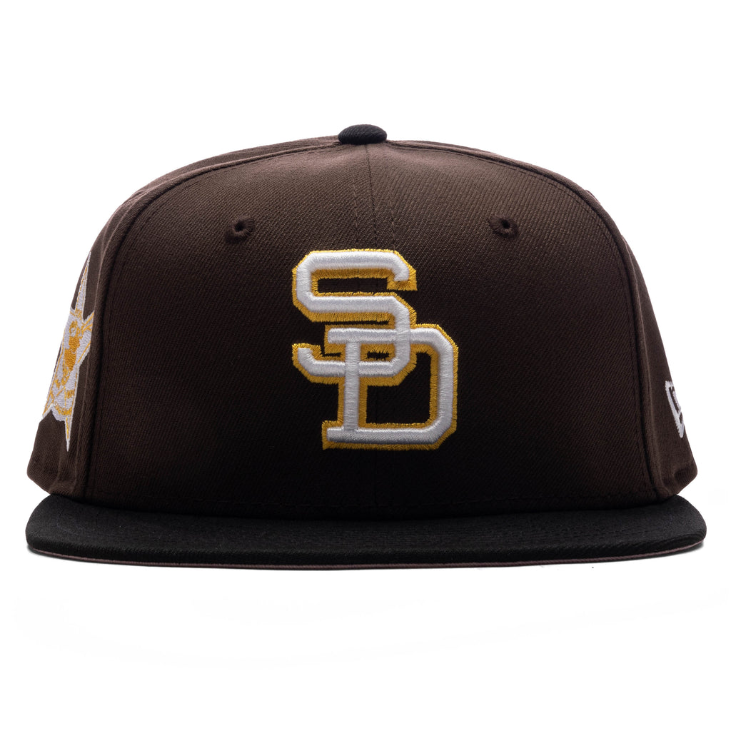 FEATURE x New Era 59FIFTY Fitted SD Padres Cooperstown - Walnut/Black/Cotton Pink