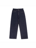 RUIENRS x Magmans 2025 Vintage Washed Dark Blue Baggy Wide Leg Jeans Unisex Loose Streetwear Denim Pants K7523