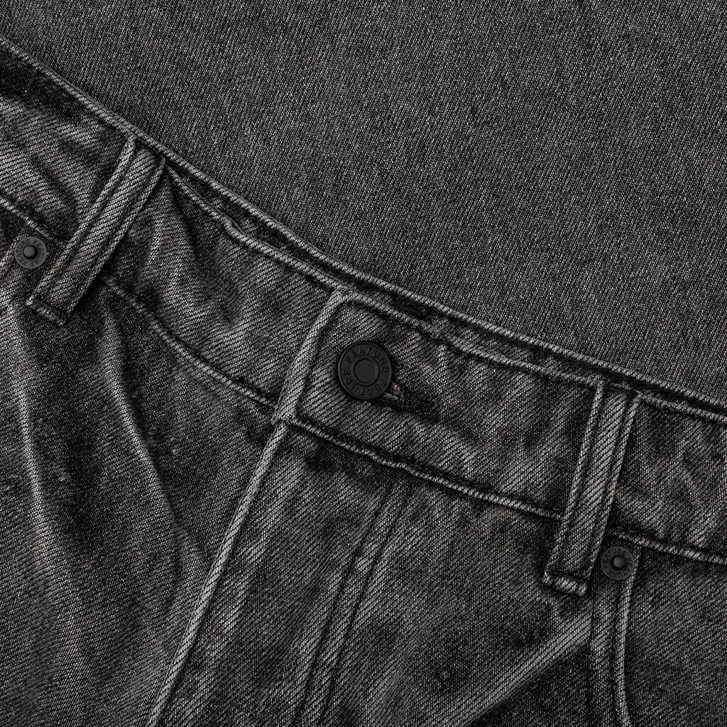 Berry Wide Denim Short - Vintage Black