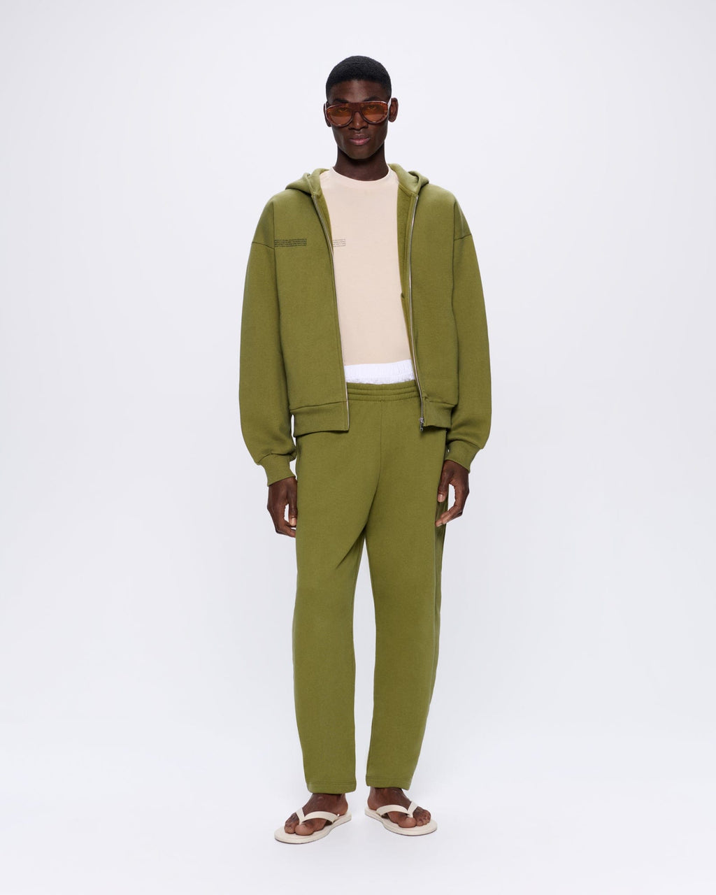 Mens DNA Zipped Hoodie—highland green