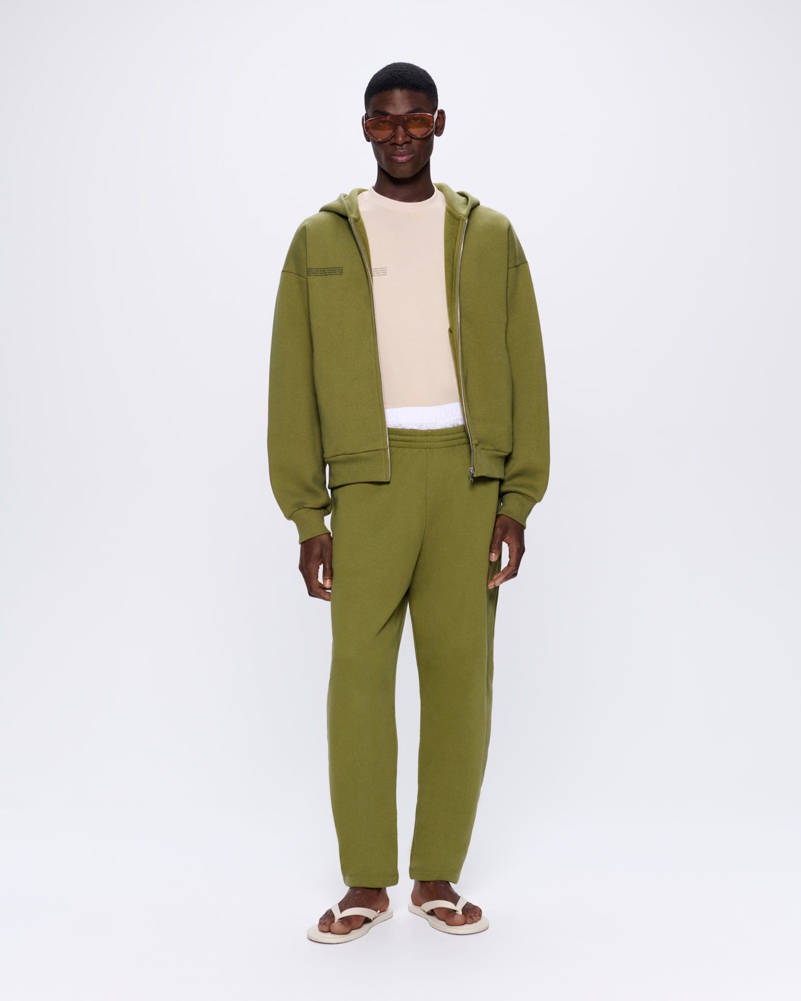 Mens DNA Zipped Hoodie—highland green