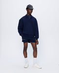 Mens DNA Heavyweight Polo Sweatshirt—navy