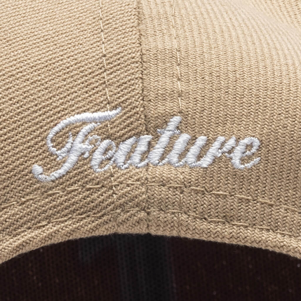FEATURE x New Era 9Fifty A-Frame Old English F Snapback - Camel