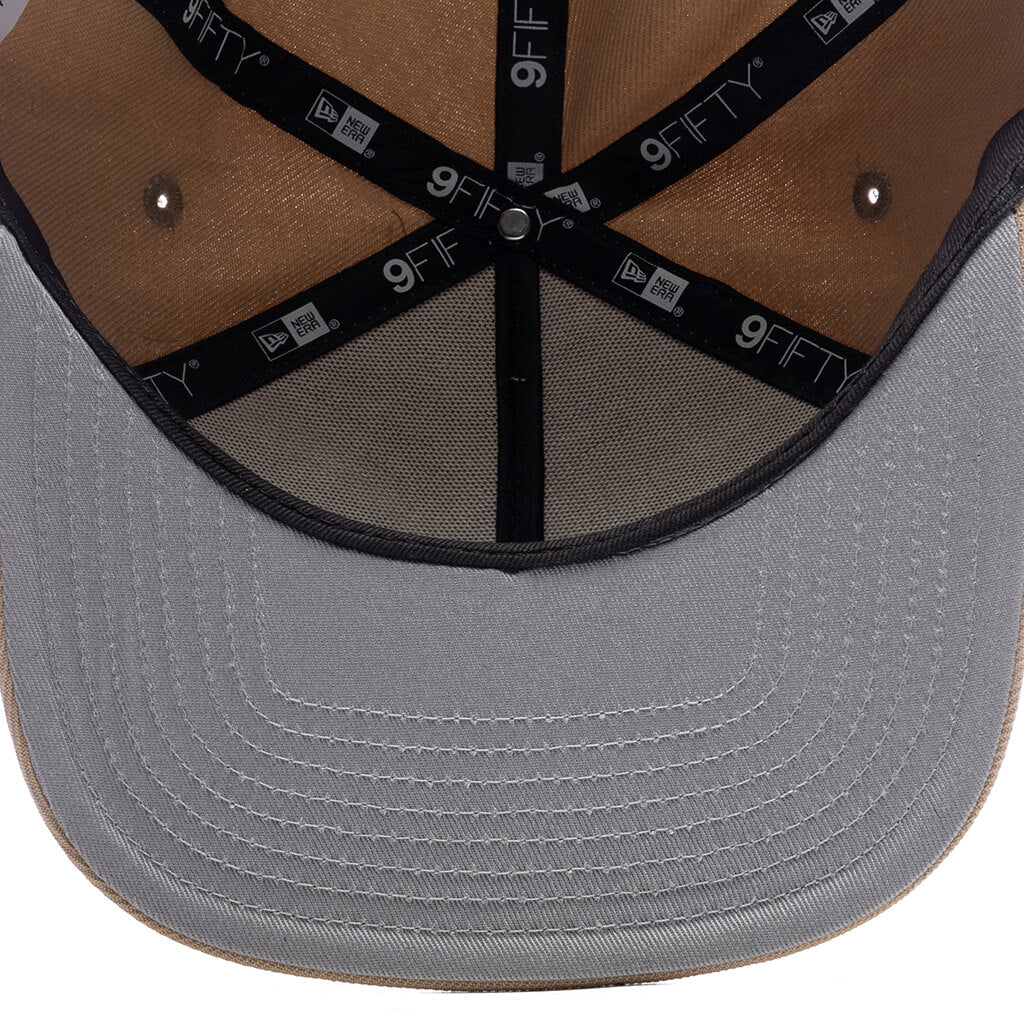 FEATURE x New Era 9Fifty A-Frame Old English F Snapback - Camel