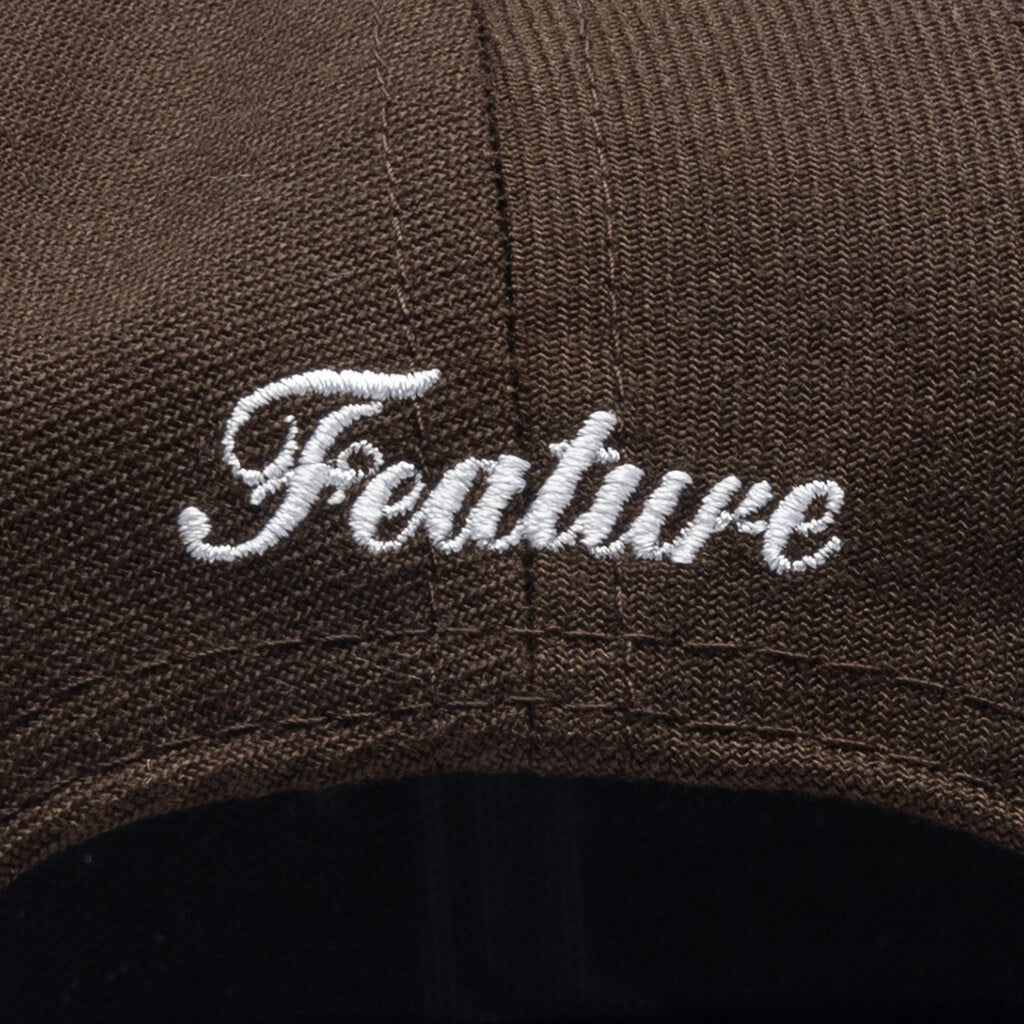 FEATURE x New Era 9Fifty A-Frame Old English F Snapback - Walnut