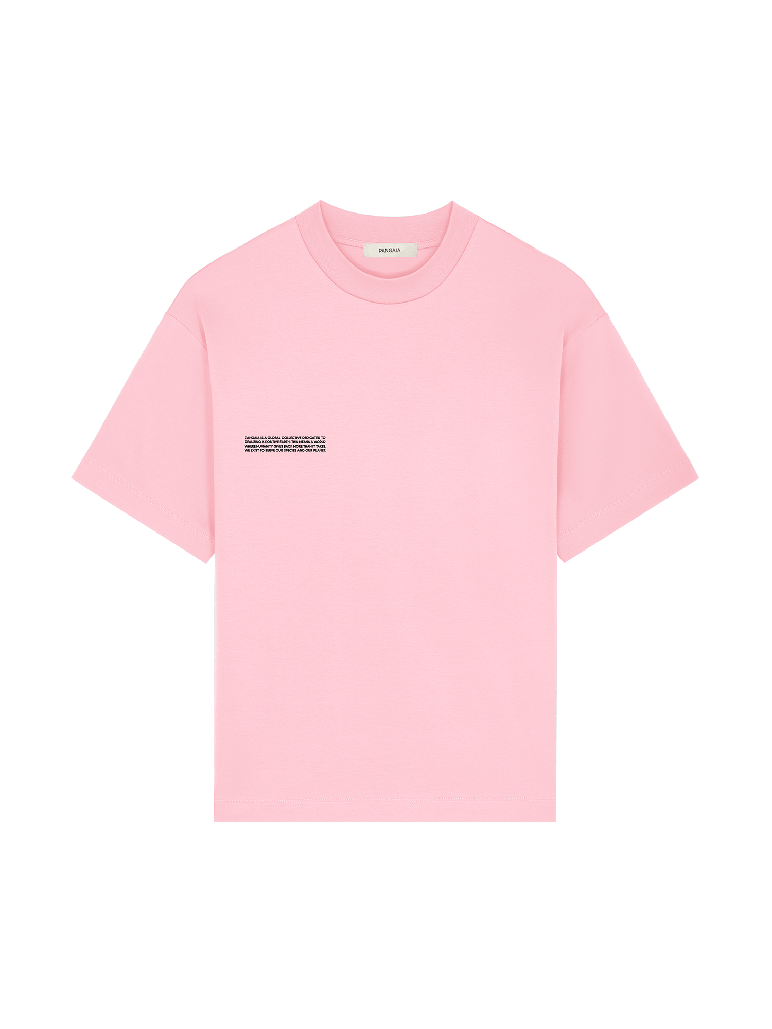 Mens Interlock Oversized Text Block T-Shirt—Sakura Pink