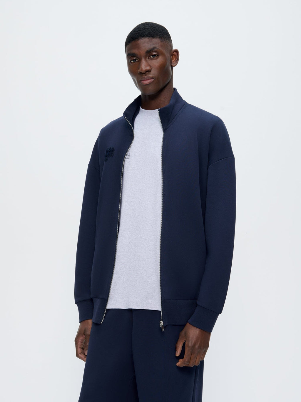 Mens Zip Up Sweatshirt—Midnight Navy