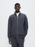 Mens Zip Up Sweatshirt—Smoked Black