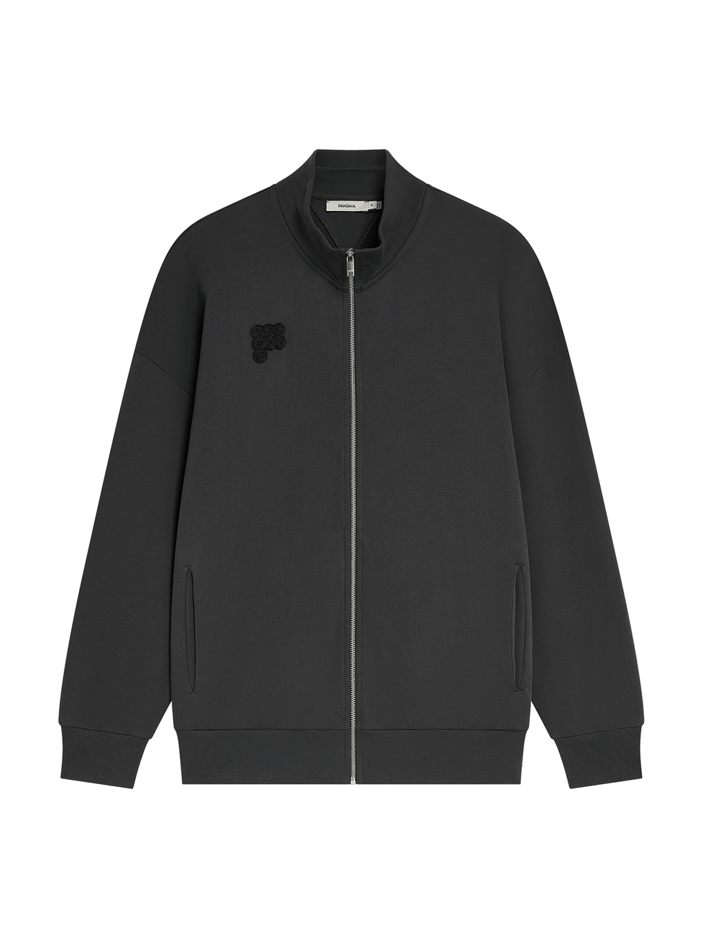 Mens Zip Up Sweatshirt—Smoked Black