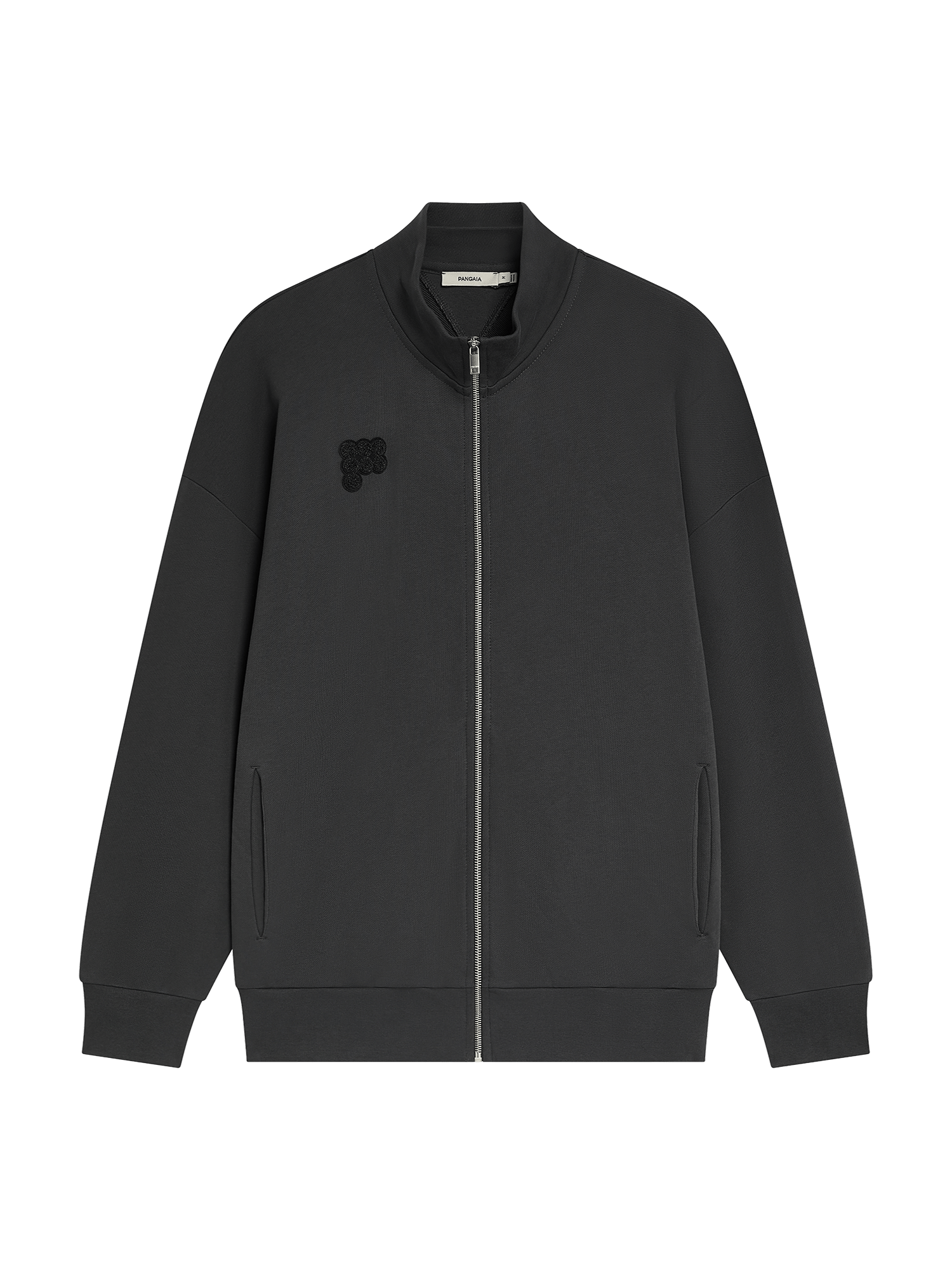 Mens Zip Up Sweatshirt—Smoked Black