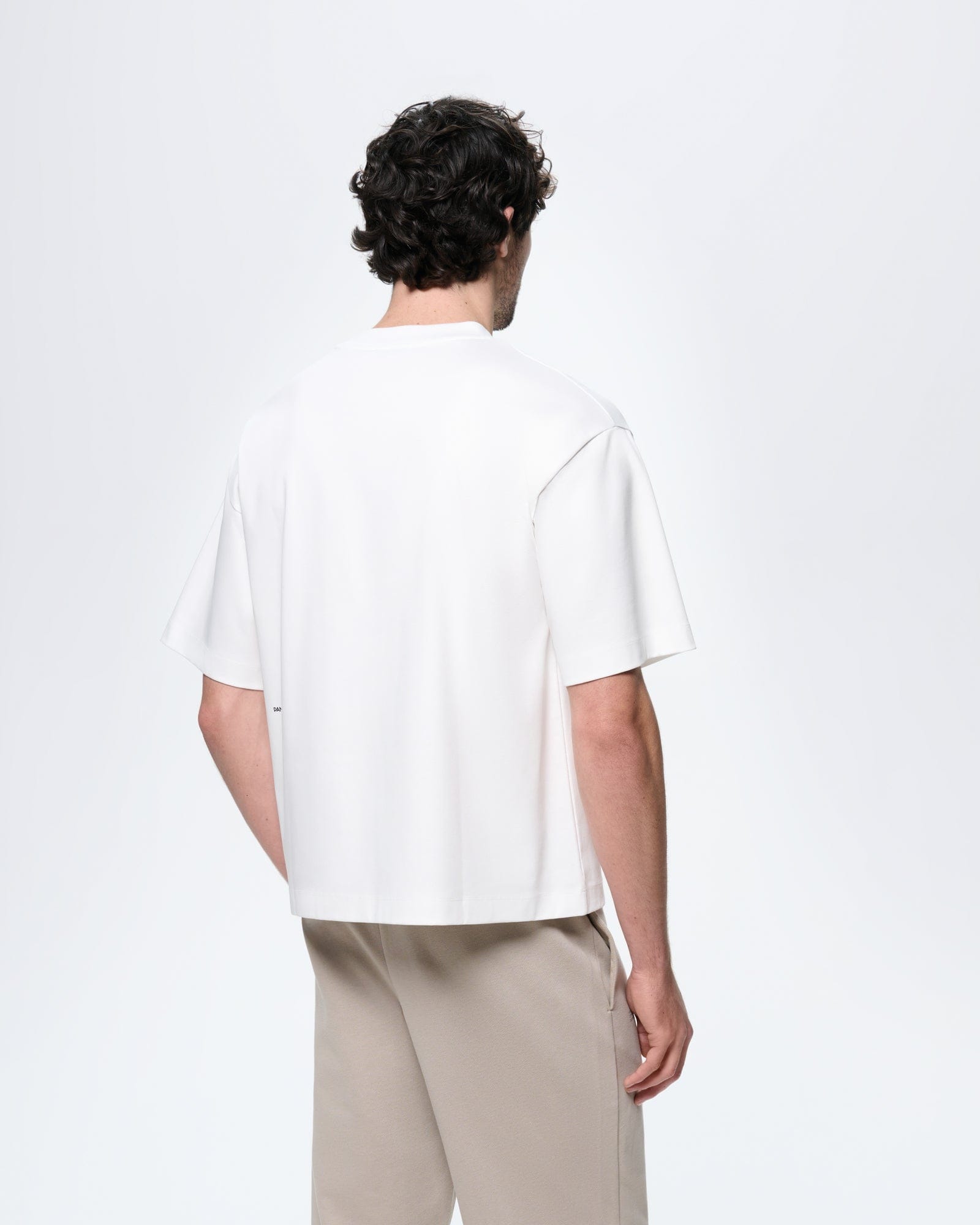 Mens Interlock Oversized T-Shirt—Off-White