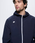Mens Recycled Nylon Zip Up Jacket—Granite Navy