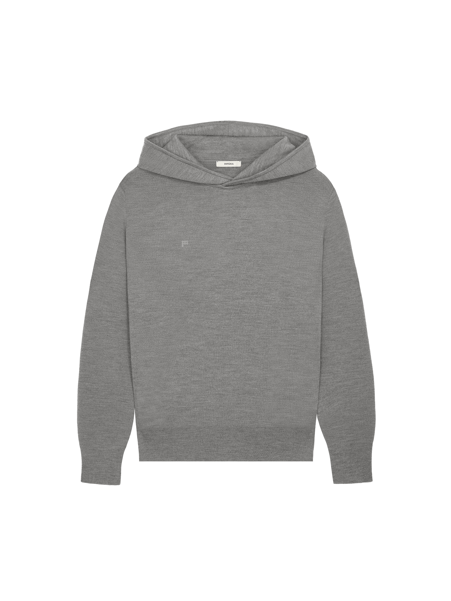 Mens Regenerative Merino Wool Hoodie—grey marl