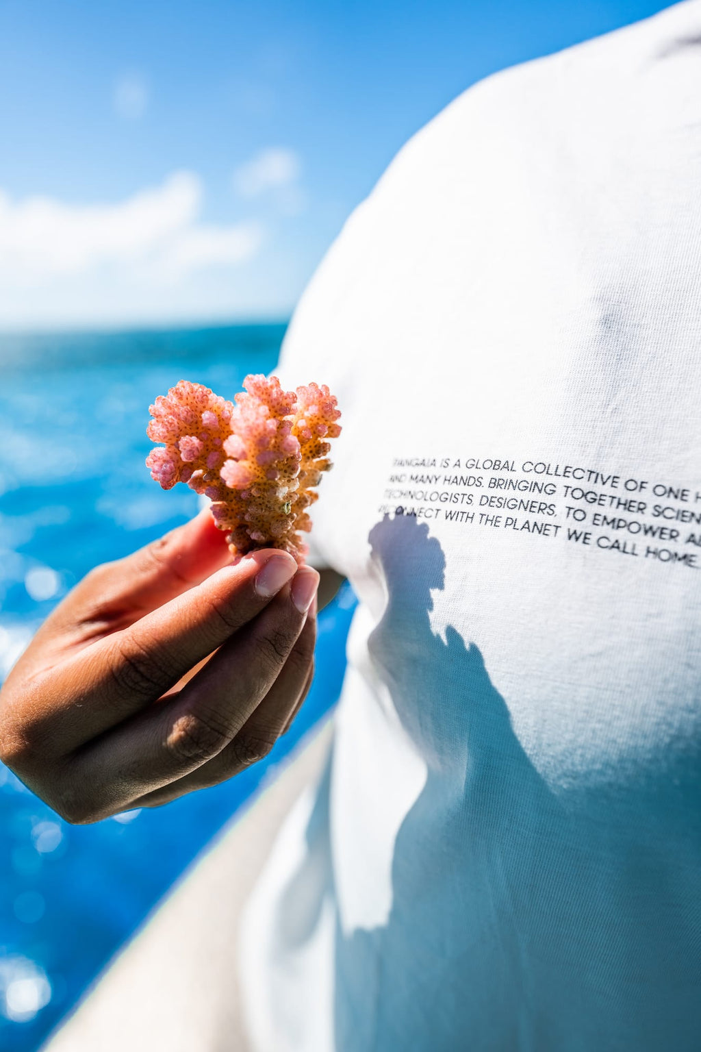 Mens Coral Gardeners Midweight T-Shirt—Off-White