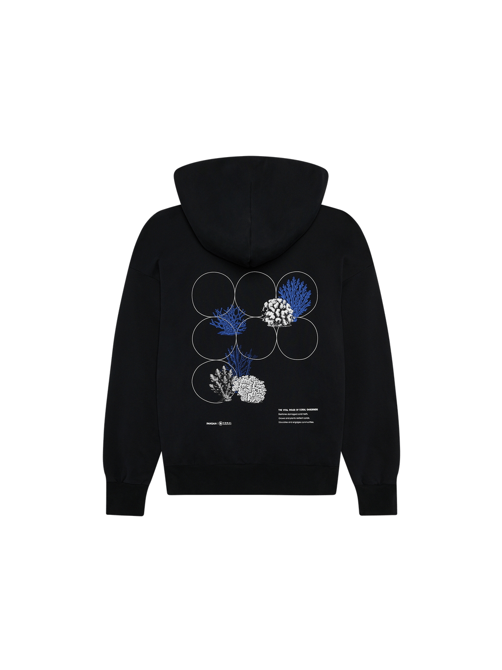 Mens Coral Gardeners Midweight Hoodie—Black