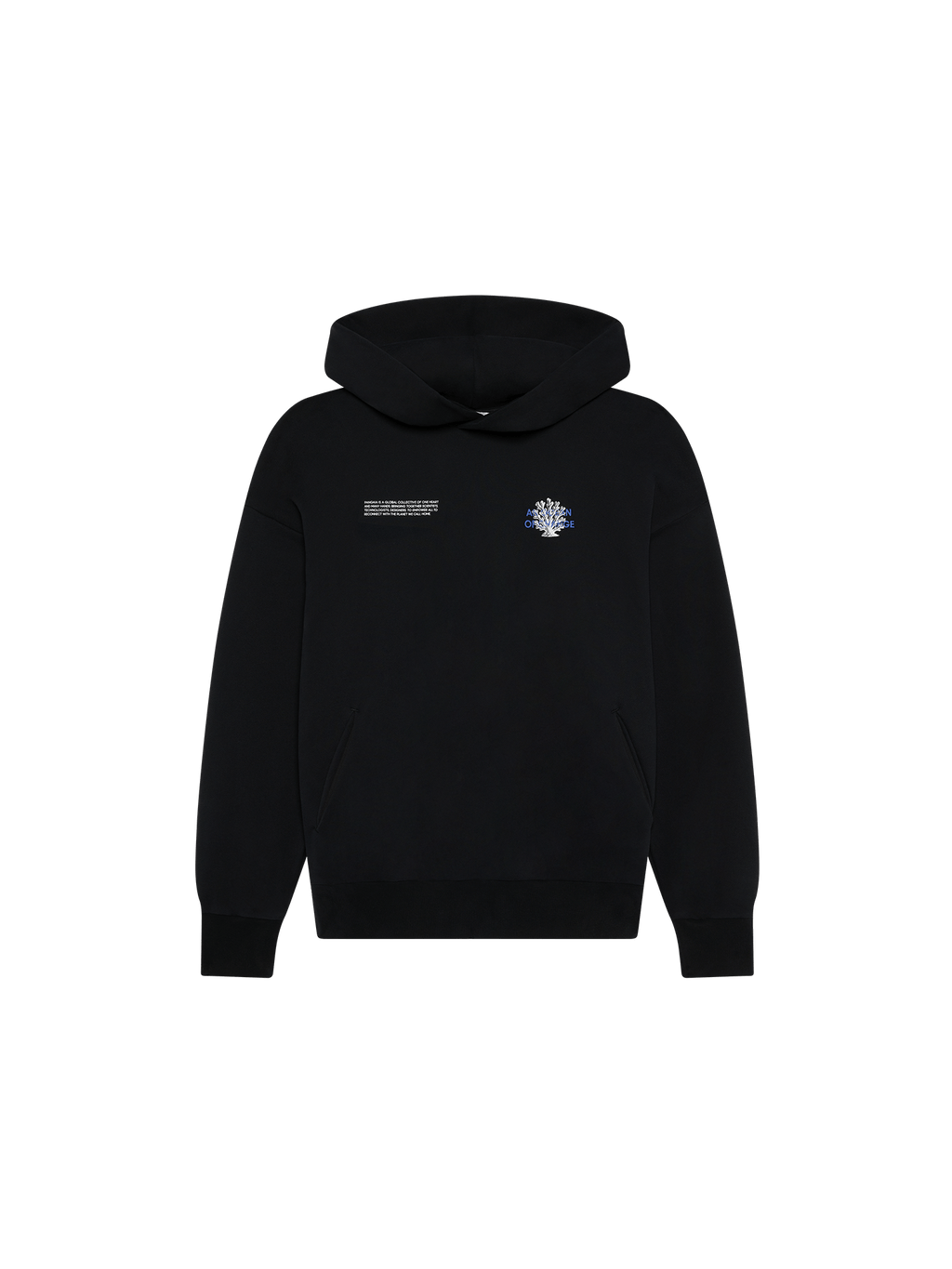 Mens Coral Gardeners Midweight Hoodie—Black