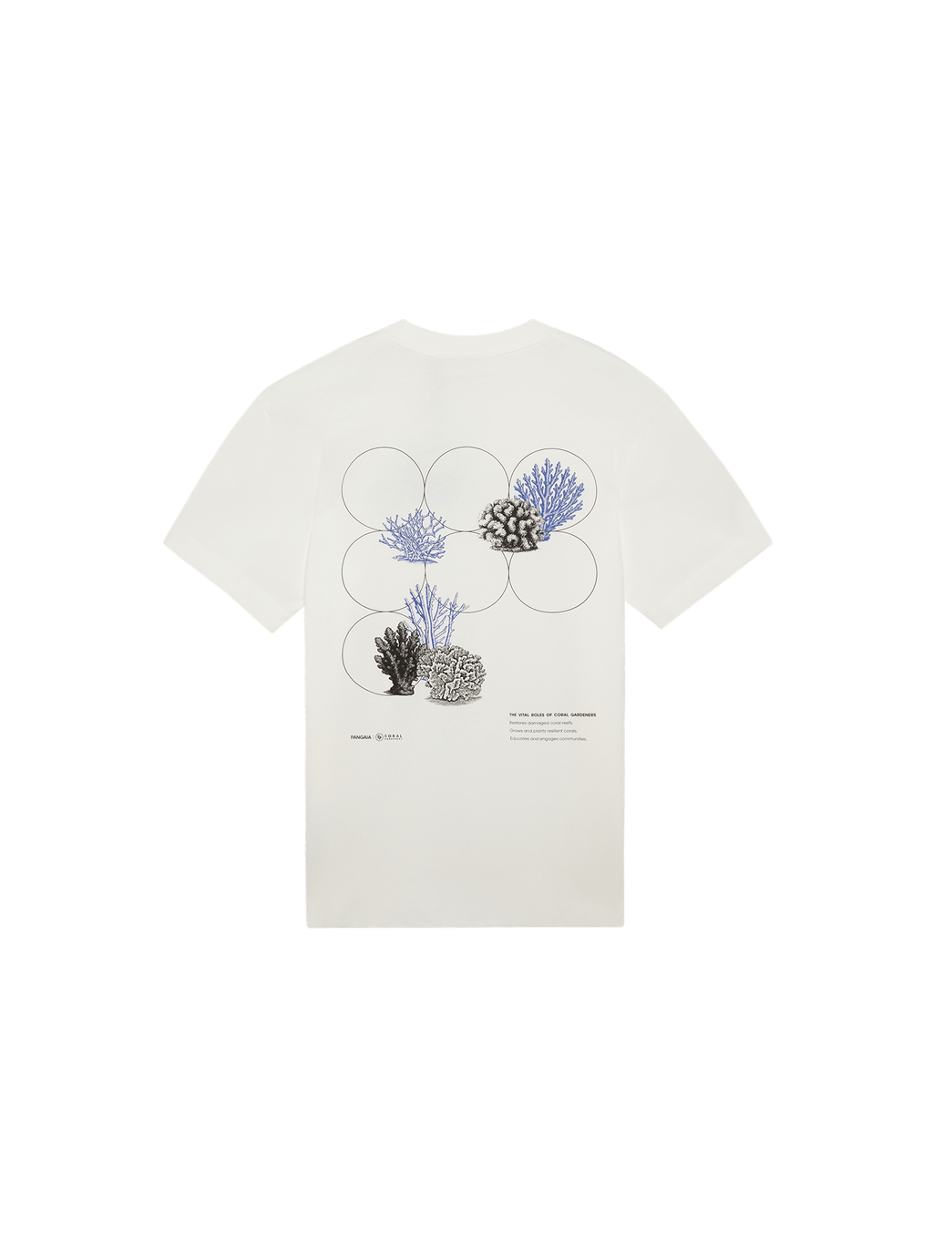 Mens Coral Gardeners Midweight T-Shirt—Off-White