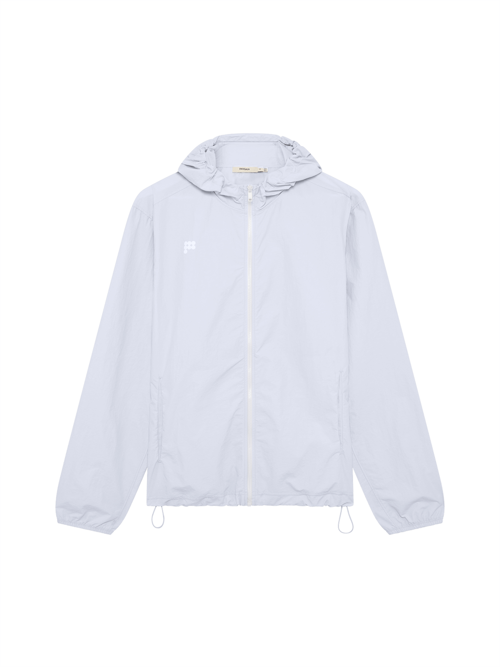 Mens Recycled Nylon Zip Up Jacket—Ice Grey
