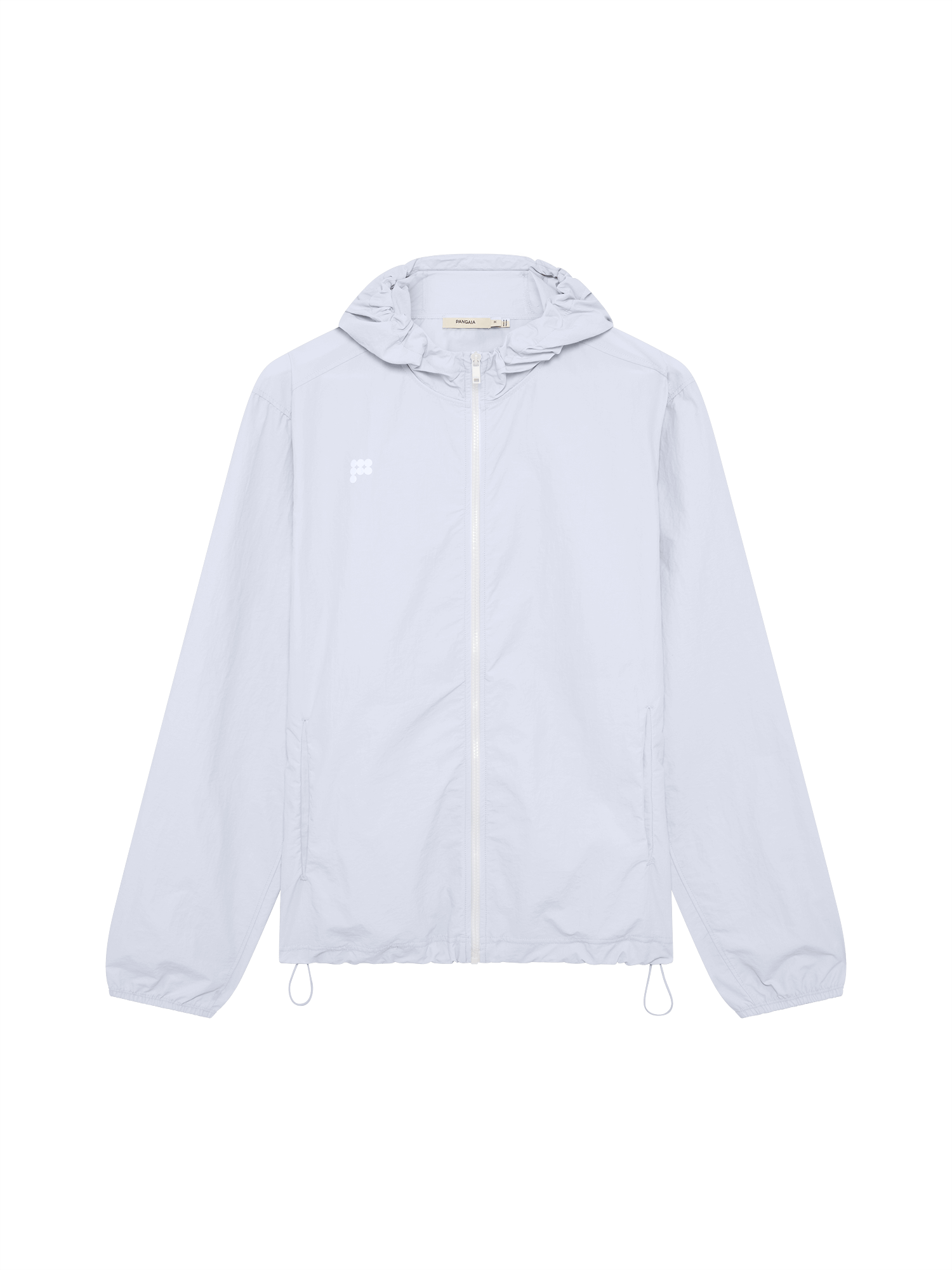 Mens Recycled Nylon Zip Up Jacket—Ice Grey