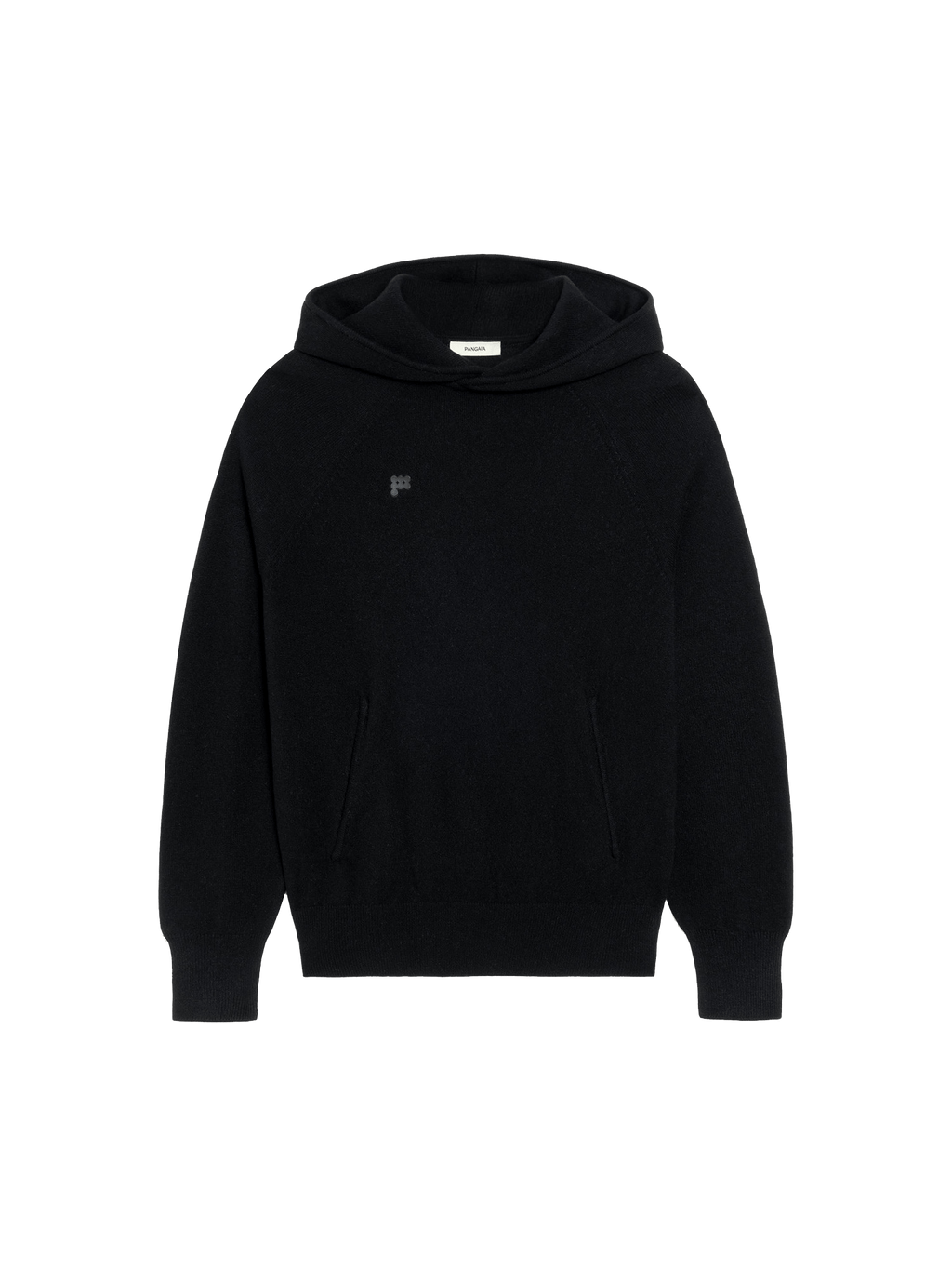 Mens Recycled Cashmere Hoodie—black