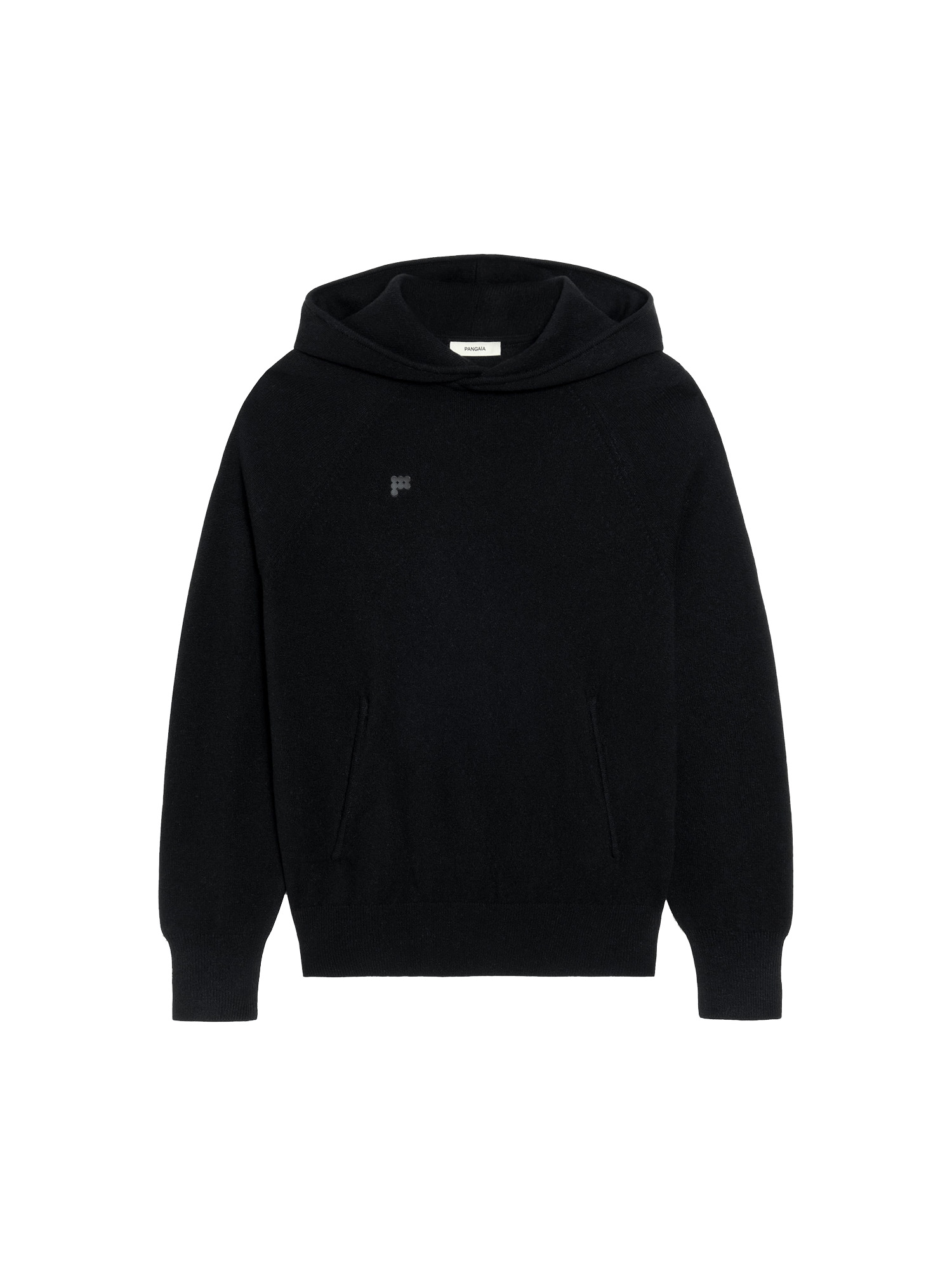 Mens Recycled Cashmere Hoodie—black