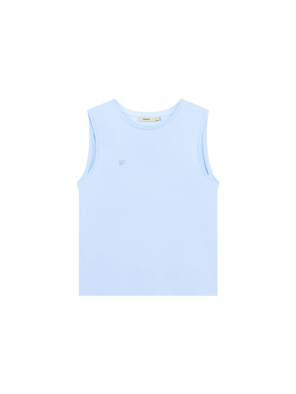 Mens Sleeveless T-Shirt—Wildflower Blue