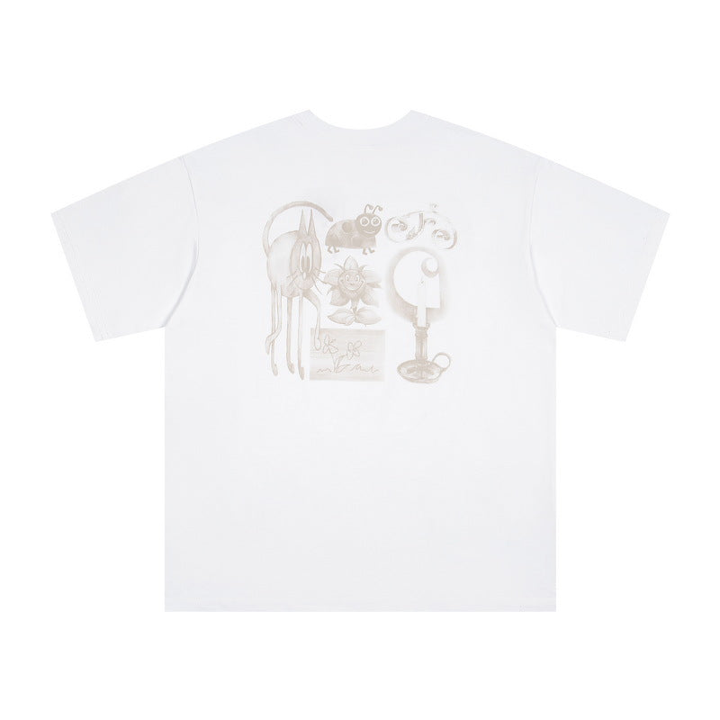 Unisex Carhartt High Street Printed Cotton Loose T Shirt Casual Daily Tops