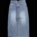Y2K Wide Leg Jeans for Men Gothic Star Graphic Print Baggy Denim Pants Streetwear Vintage Black Gray Loose Fit Skater Trousers