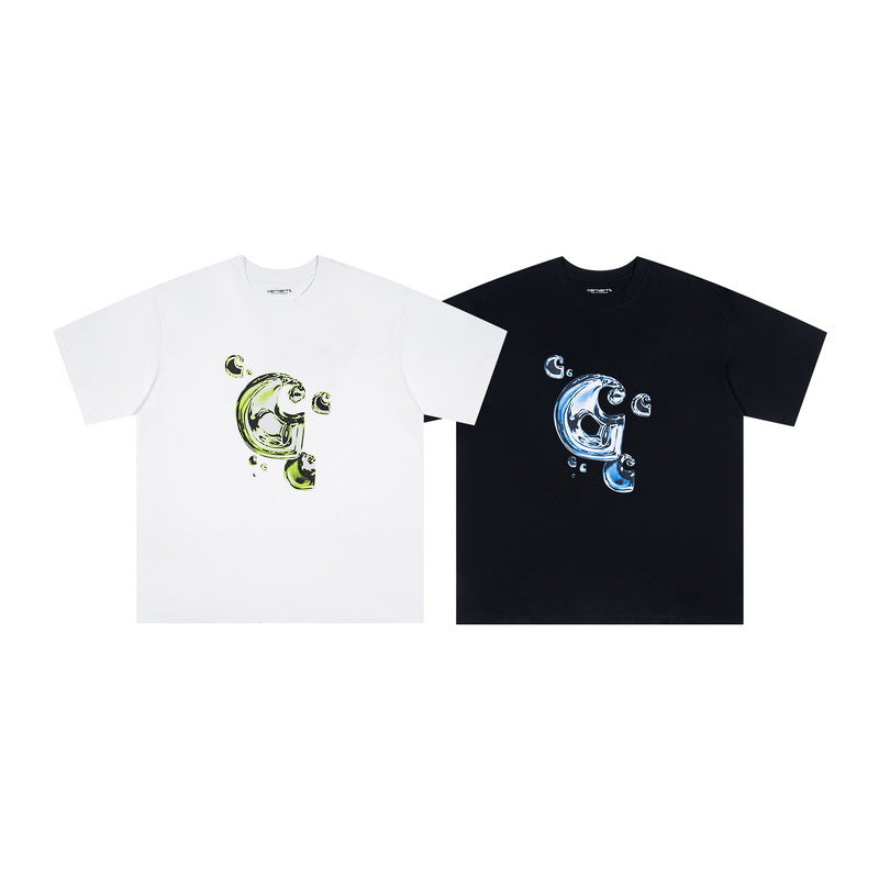 Unisex Carhartt High Street Printed Cotton Loose T Shirt Casual Daily Tops