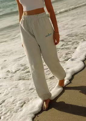 Women's Oversized Embroidered Beach Jogger Sweatpants