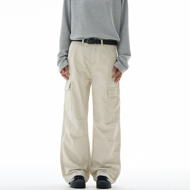 Vintage Washed Multi-Pocket Cargo Pants for Men
